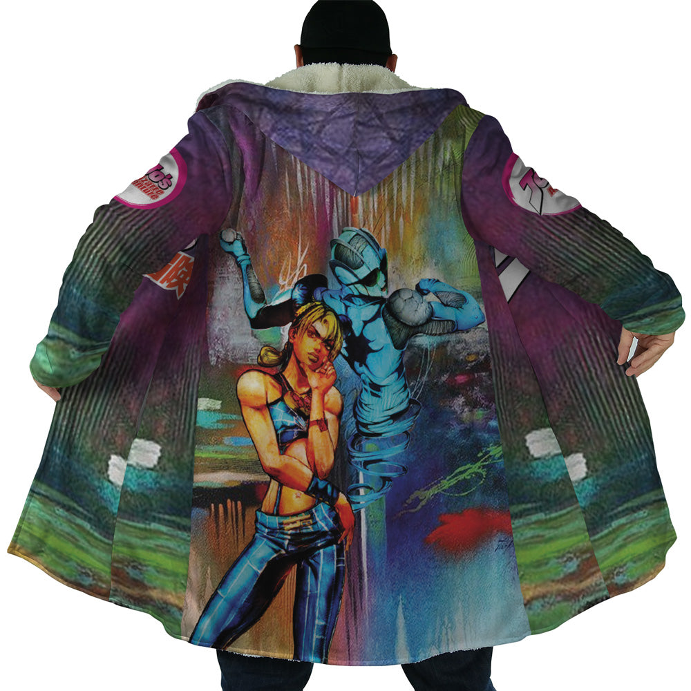 Trippy Jolyne Cujoh Stone Ocean Jojo’s Bizarre Adventure Dream Cloak Coat