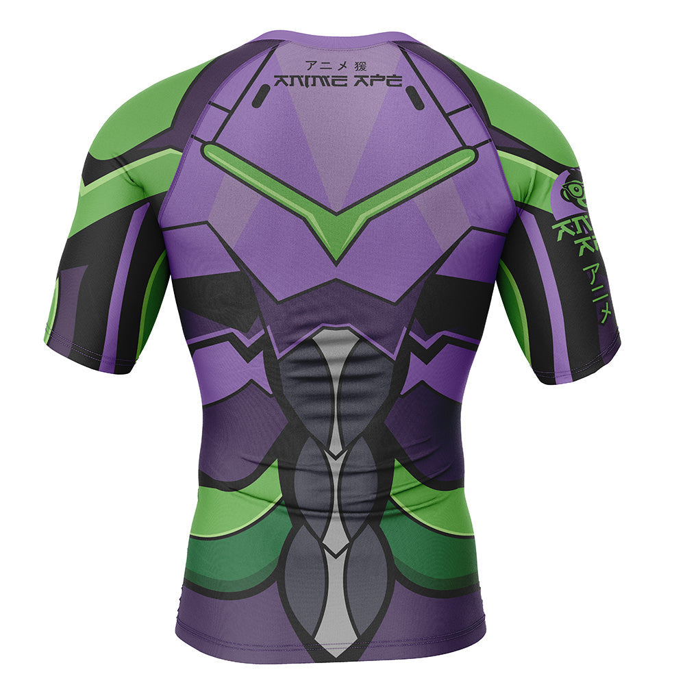 Unit-01 Eva Short Sleeve Rash Guard Compression Shirt