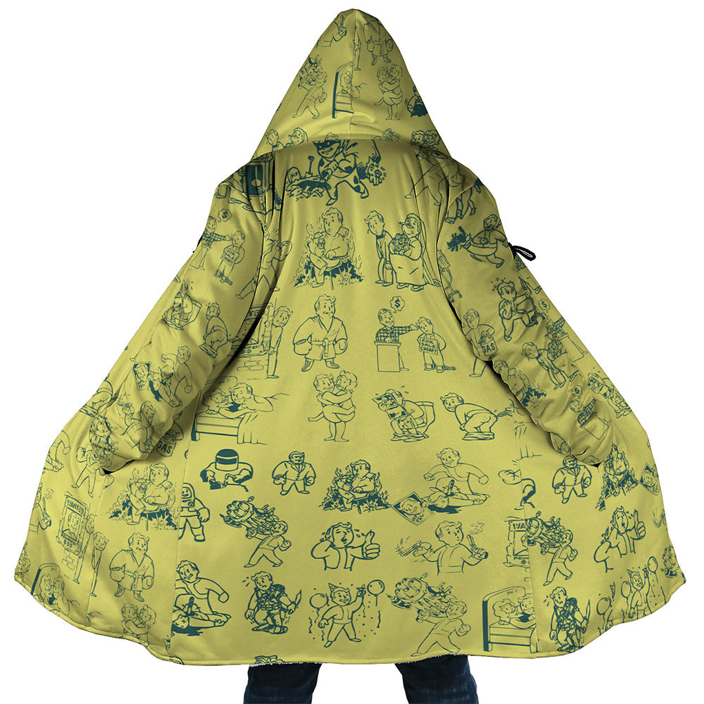 Vault Boy Fallout Dream Cloak Coat
