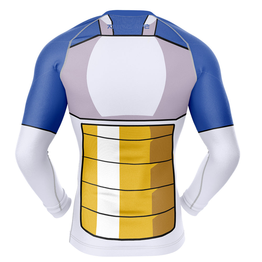 Vegeta Battle Suit Dragon Ball Z Long Sleeve Rash Guard Compression Shirt