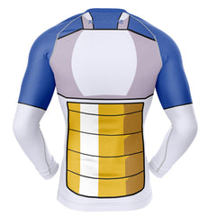 Vegeta Battle Suit Dragon Ball Z Long Sleeve Rash Guard Compression Shirt