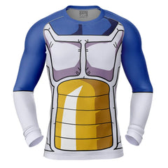 Vegeta Battle Suit Dragon Ball Z Long Sleeve Rash Guard Compression Shirt