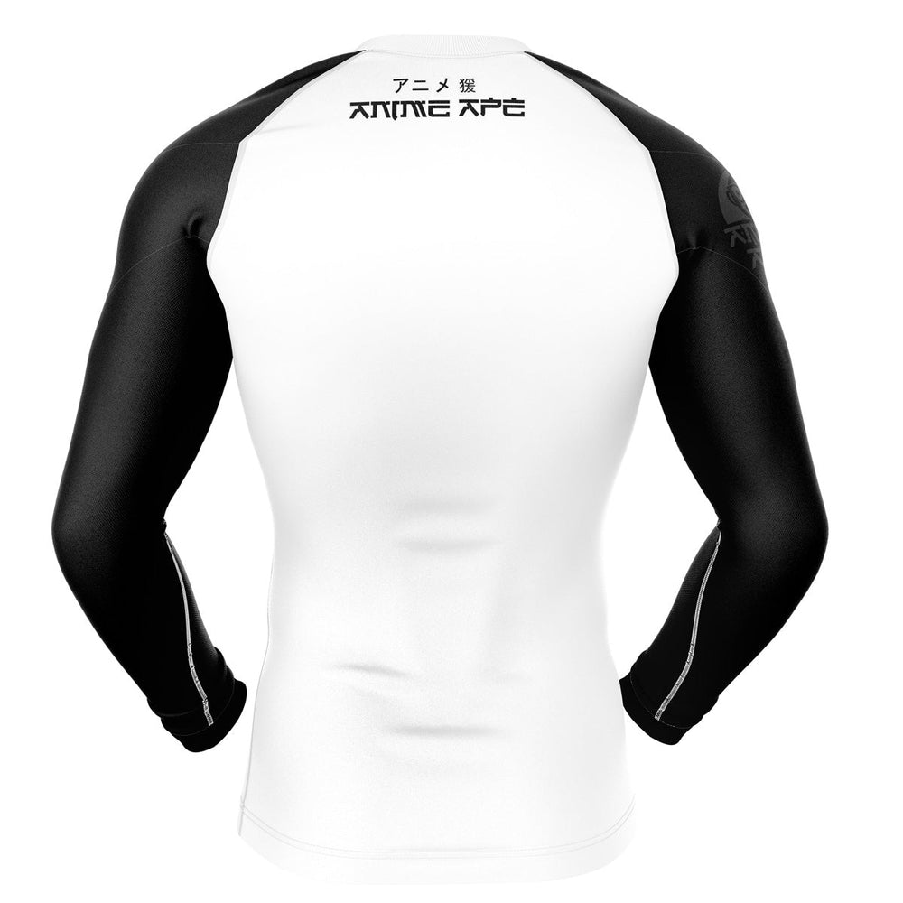 WWF Wrestling Pandas Long Sleeve Rash Guard Compression Shirt