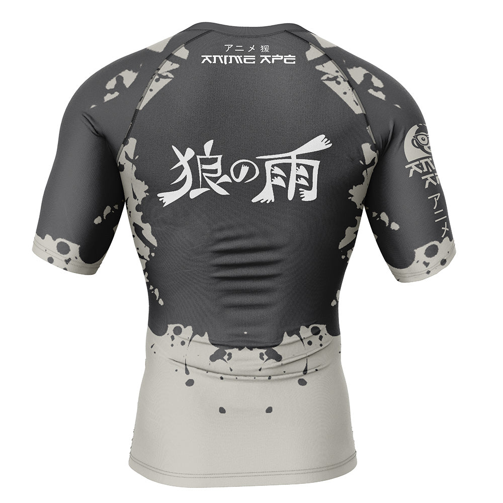 Wolfs Rain Short Sleeve Rash Guard Compression Shirt