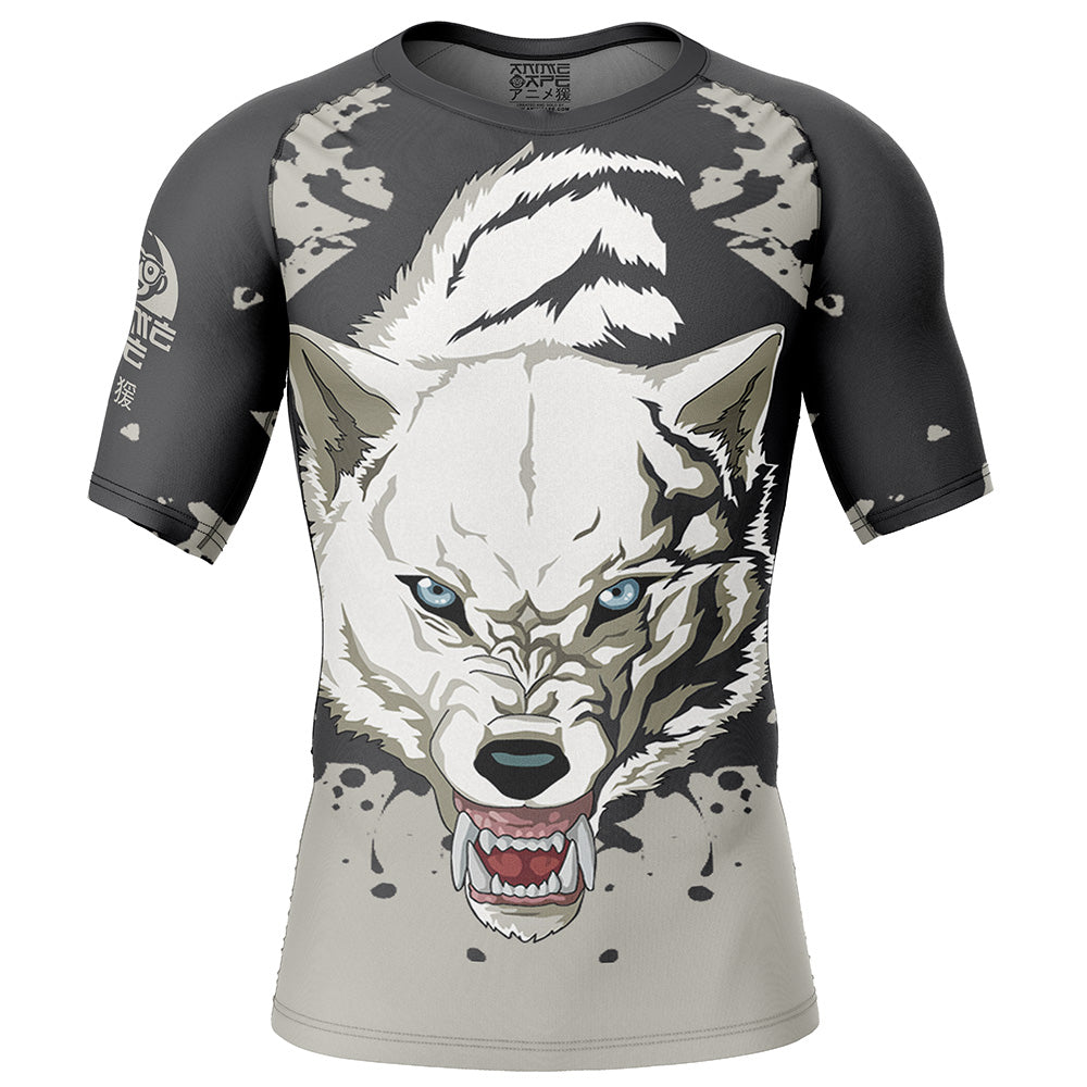 Wolfs Rain Short Sleeve Rash Guard Compression Shirt