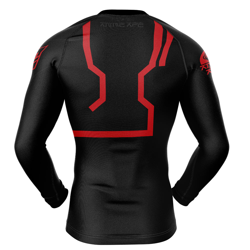 Yusei Fudo Yugioh Long Sleeve Rash Guard Compression Shirt