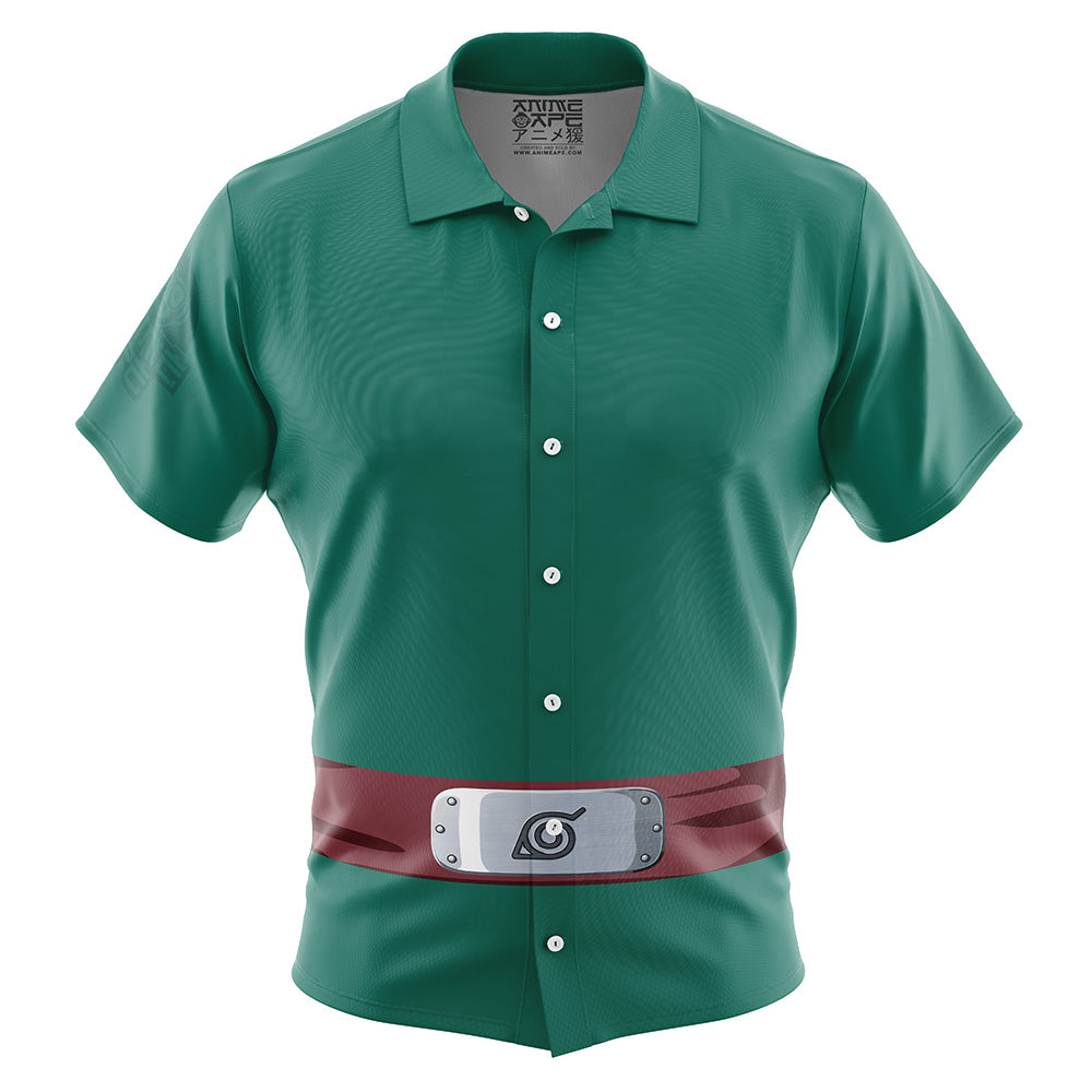 Rock Lee Shippuden Button Up Hawaiian Shirt