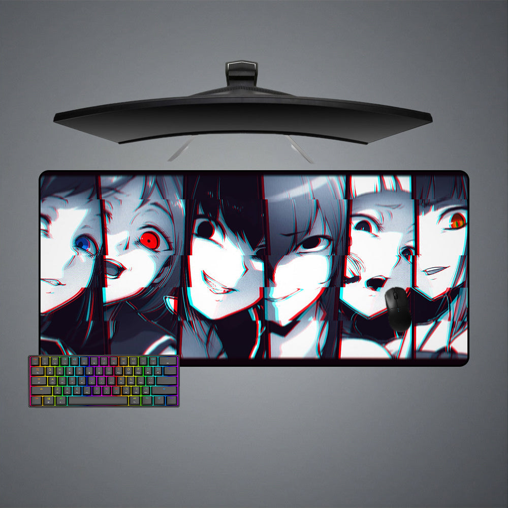 Anime Girl Glitch Collage Size Gaming Mouse Pad
