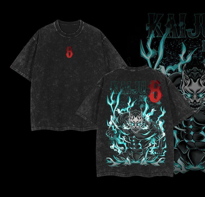 Kitsukai "Kafka Hibino" Kaiju No. 8 Vintage Washed Oversized T-Shirt