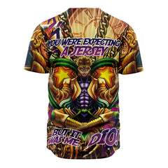 Trippy Medidating Dio It Was Me JoJo's Bizarre Adventure Baseball Jersey Without Piping