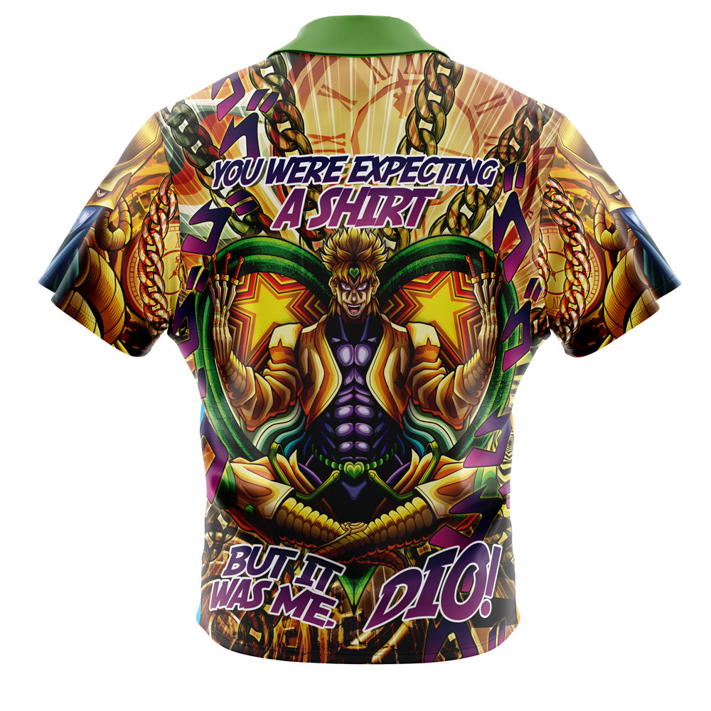 Trippy Dio Brando JoJo's Bizarre Adventure Button Up Hawaiian Shirt