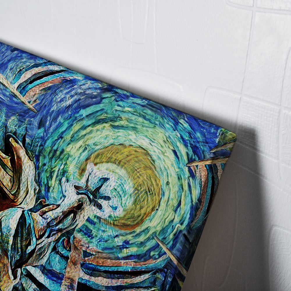 Dragon Ball Z Starry Night Kamehameha Canvas Print Wall Art