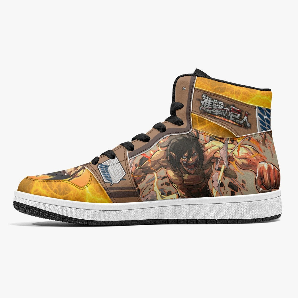 Eren Yeager Attack Titan Shingeki no Kyojin Mid 1 Basketball Shoes