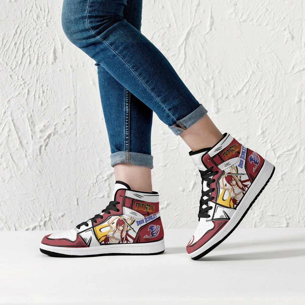 Erza Scarlet Fairy Tail Mid 1 Basketball Shoes