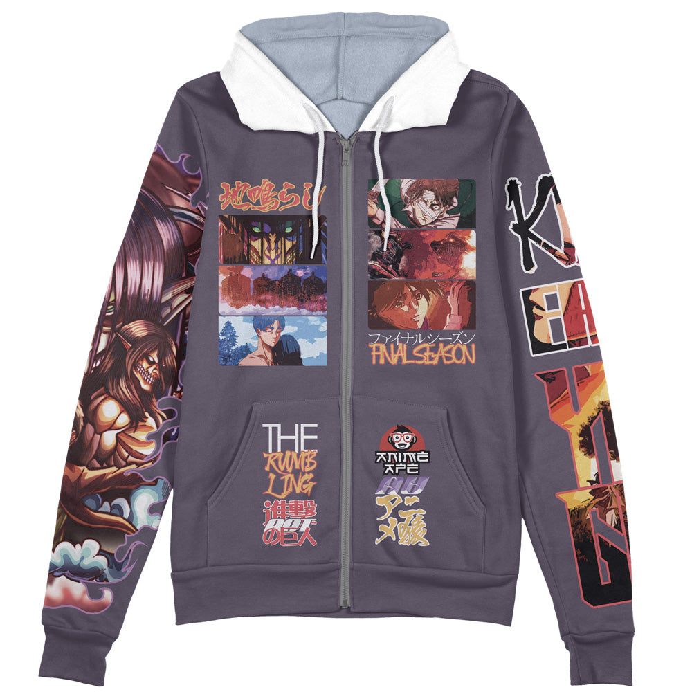 Final Chapter Attack on Titan Streetwear Zip Hoodie Jacket