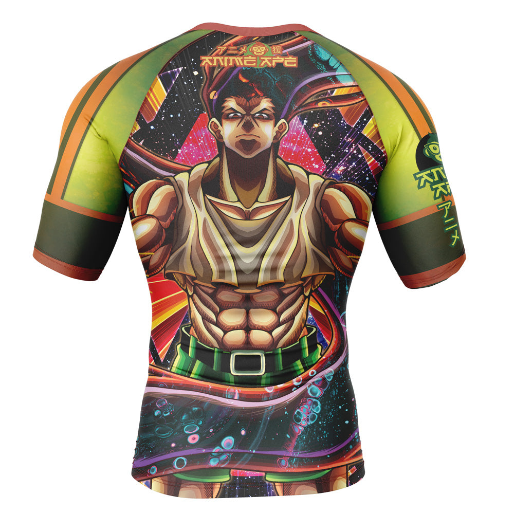 Trippy Gon Freecss Hunter X Hunter Short Sleeve Rash Guard Compression Shirt