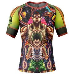 Trippy Gon Freecss Hunter X Hunter Short Sleeve Rash Guard Compression Shirt