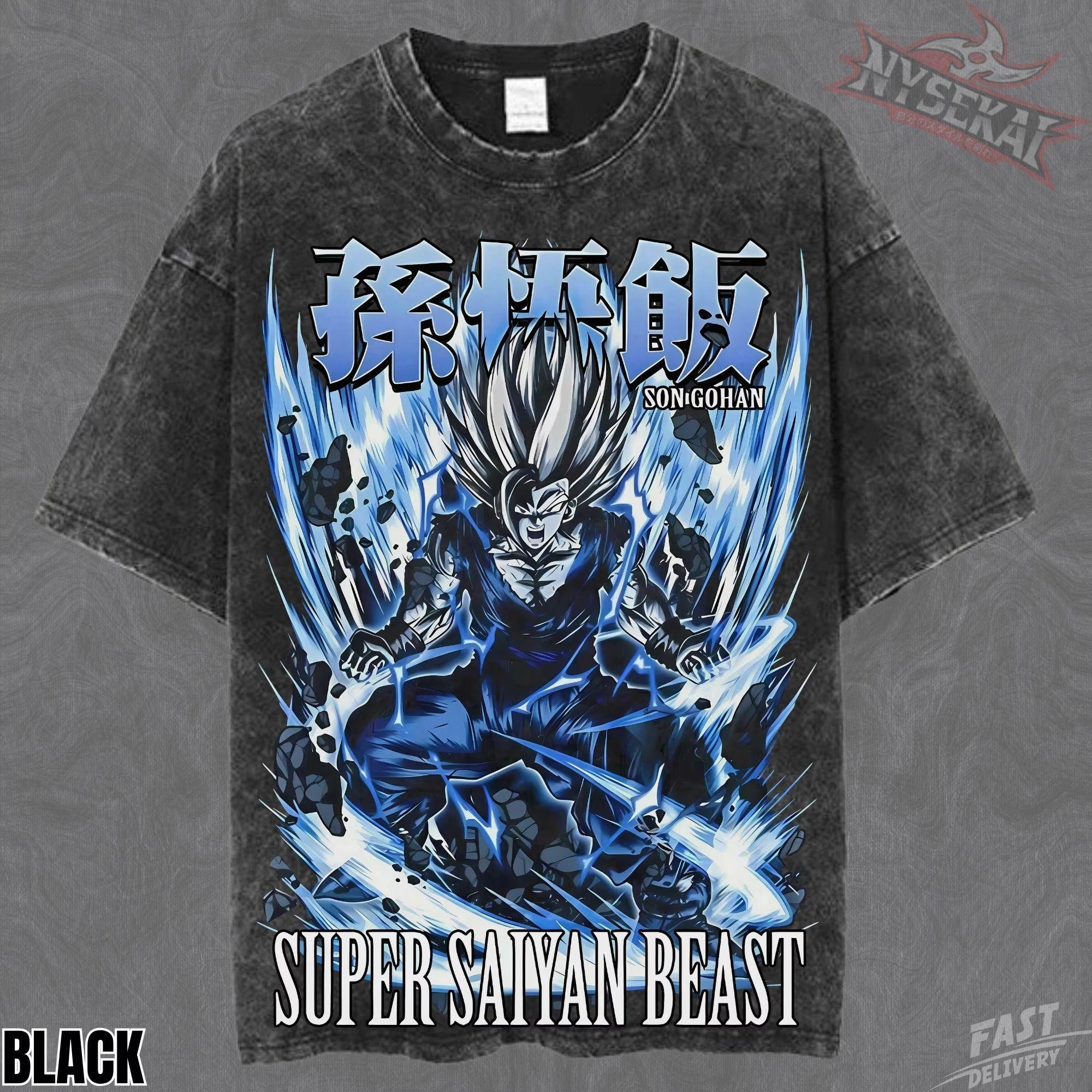 Kitsukai Son Gohan Super Saiyan Beast T-Shirt_ Organic Cotton Anime Print