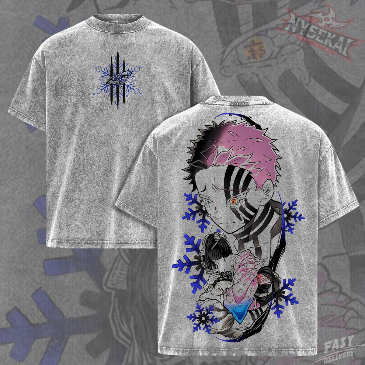 Kitsukai Akaza Hakuji Koyuki Infinite Reunion Vintage Wash Heavyweight Graphic Tee Pump Cover