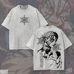 Kitsukai Akaza Upper Moon Three Hakuji Koyuki Pump Cover Oversized Vintage Wash Heavyweight Graphic Tee