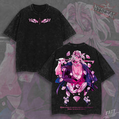 Kitsukai Tengen Uzui Sound Hashira Flamboyant Crystals Vintage Wash Heavyweight Graphic Tee Pump Cover
