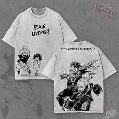 Kitsukai Kacchan x Deku Plus Ultra Vintage Wash Heavyweight Graphic Tee Pump Cover