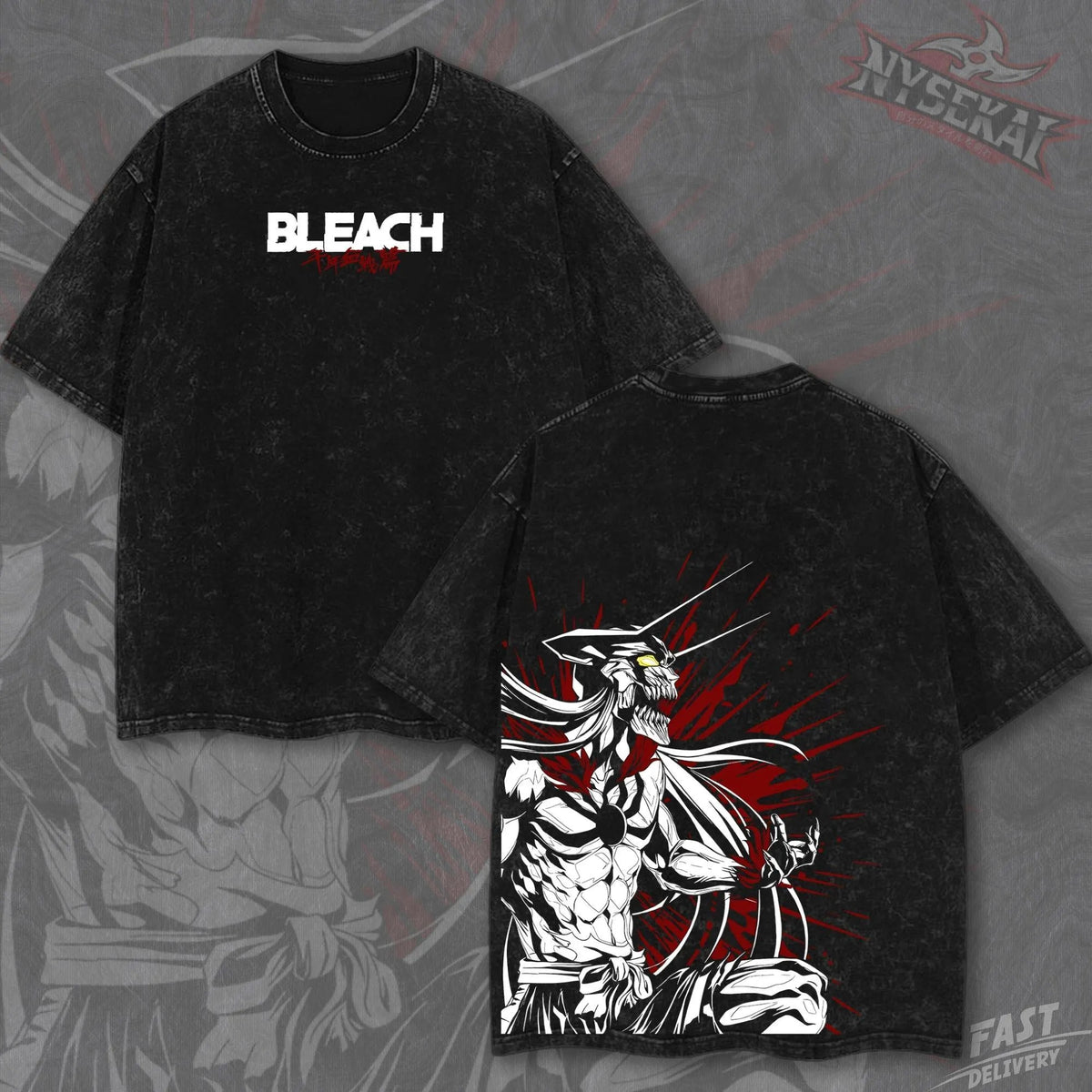 Kitsukai Ichigo Vasto Lorde Full Hollow Form Blood Splatter Heavyweight Graphic Tee Pump Cover