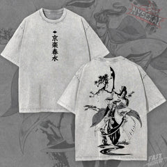 Kitsukai Sake Blossom Captain Anime Streetwear Shirt Soul Reaper Manga Graphic Tee