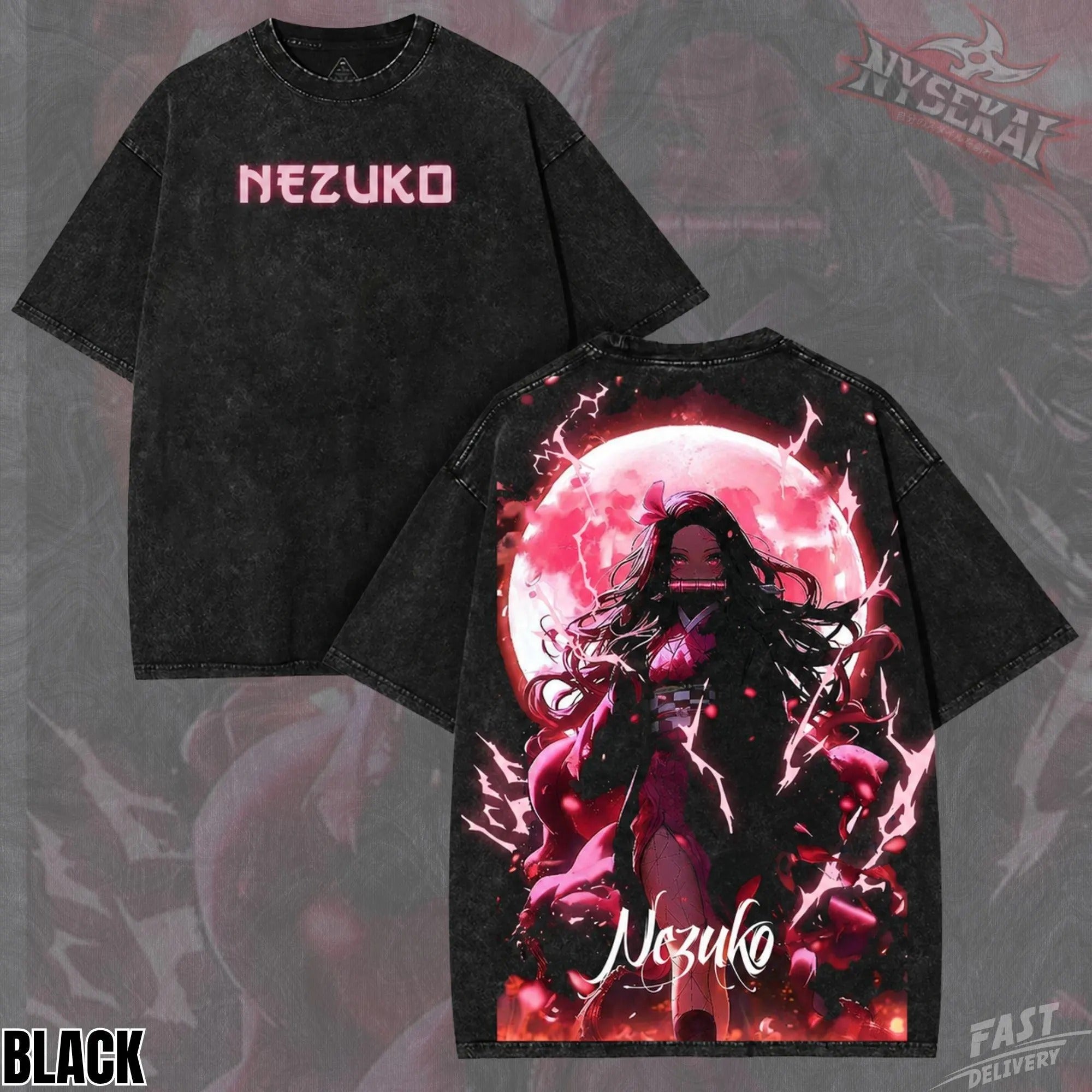 Kitsukai Nezuko Kamado Anime Graphic T-Shirt, Fan Apparel, Organic Cotton Tee