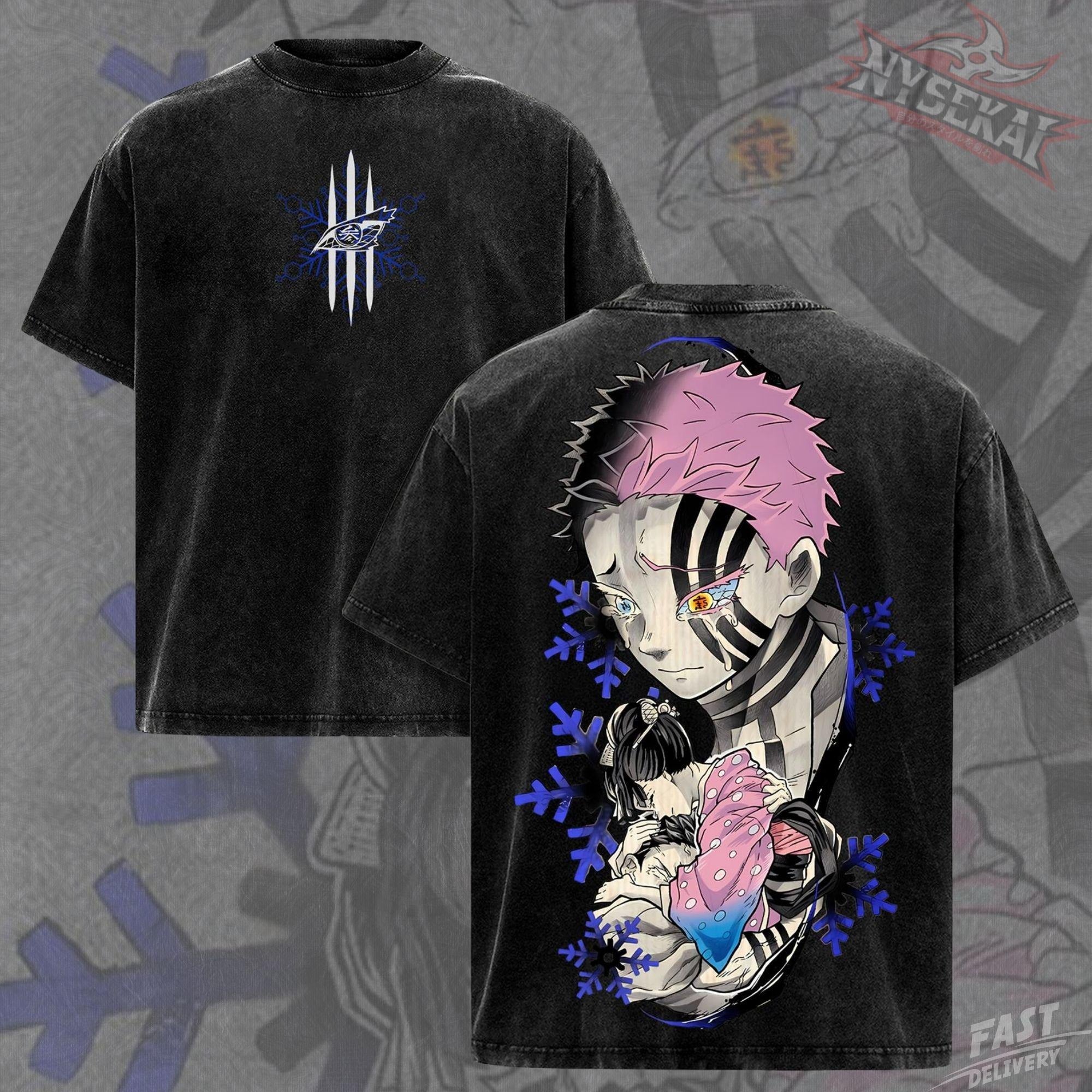 Kitsukai Akaza Hakuji Koyuki Infinite Reunion Vintage Wash Heavyweight Graphic Tee Pump Cover