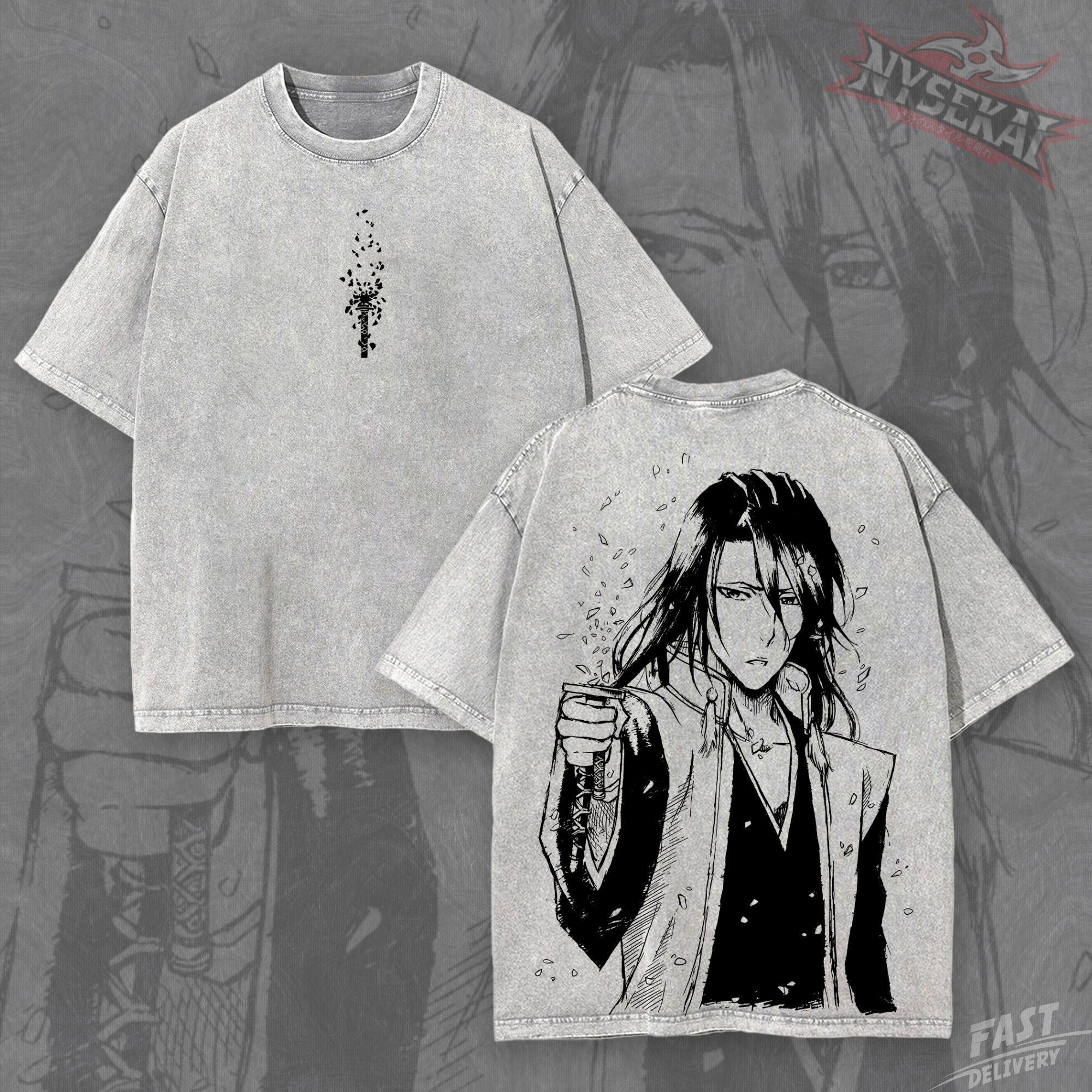 Kitsukai Silent Petal Noble Anime Streetwear Shirt Soul Reaper Manga Graphic Tee