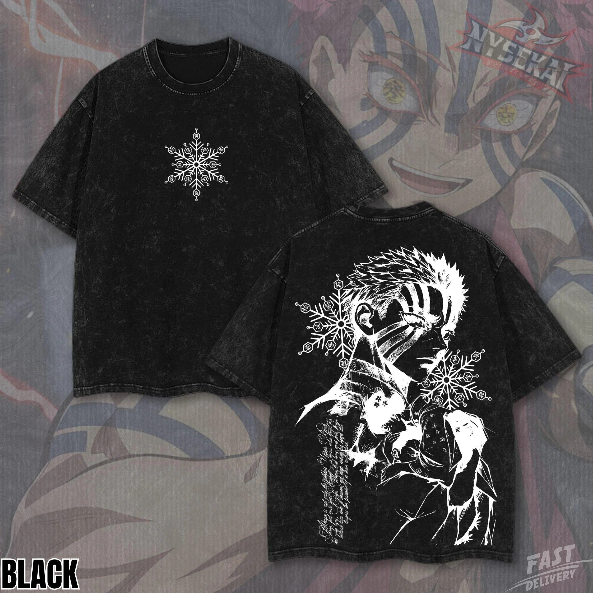 Kitsukai Akaza Upper Moon Three Hakuji Koyuki Pump Cover Oversized Vintage Wash Heavyweight Graphic Tee