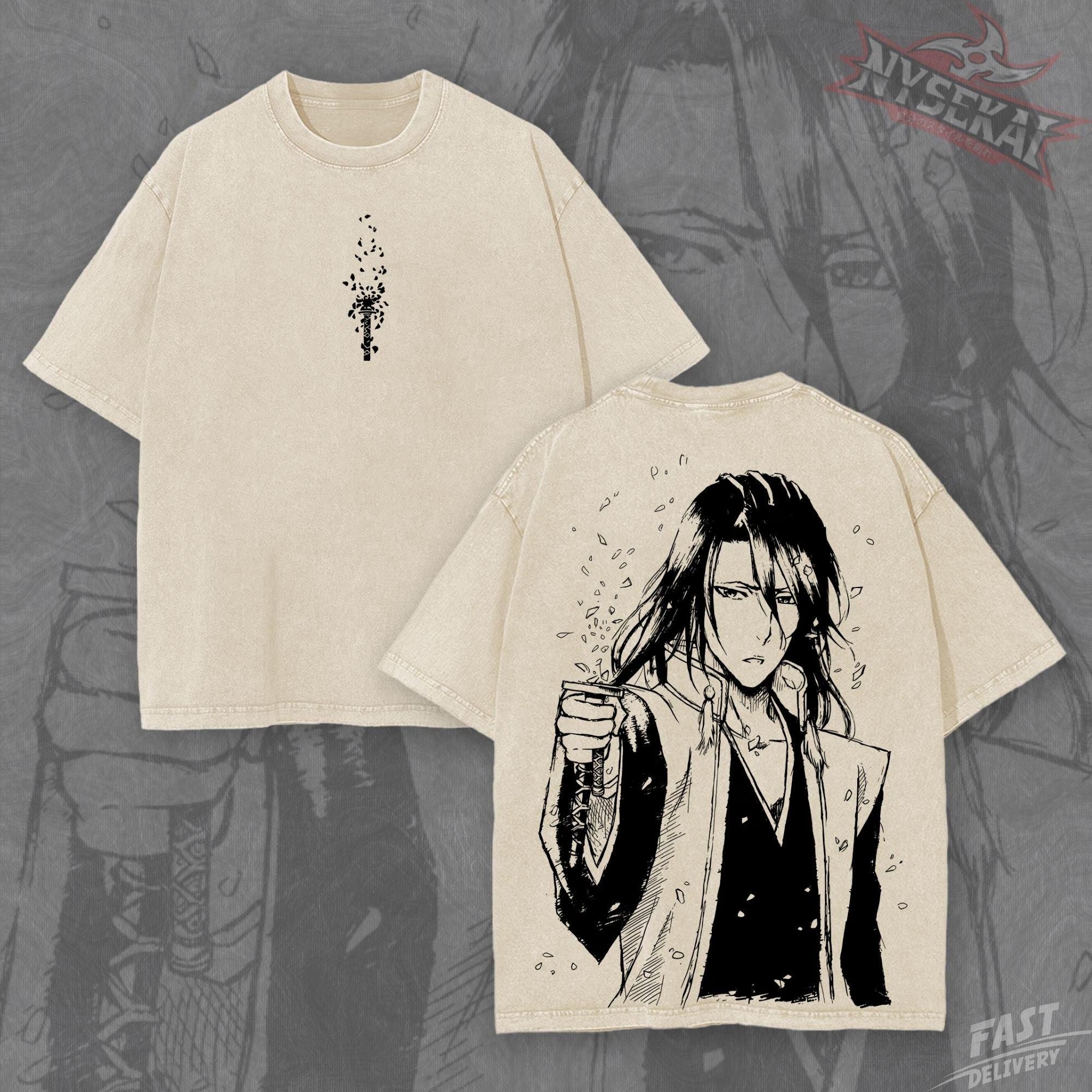 Kitsukai Silent Petal Noble Anime Streetwear Shirt Soul Reaper Manga Graphic Tee