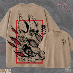 Kitsukai Aki Hayakawa Fox Devil Chainsaw Man Pump Cover Oversized Vintage Wash Heavyweight Tee