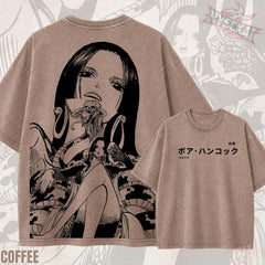 Kitsukai Boa Hancock Pirate Empress Snake Salome Vintage Wash Heavyweight Graphic Tee Pump Cover