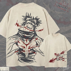 Kitsukai The Piercing Blood Heavyweight Vintage Wash Graphic Tee Oversized Urban Streetwear Pump Cover