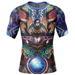Trippy Jinx Arcane Short Sleeve Rash Guard Compression Shirt