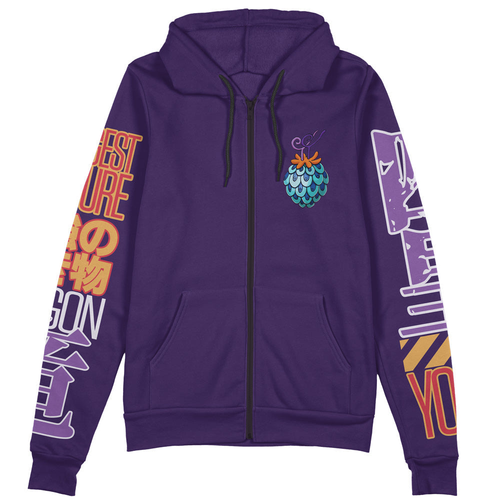 Kaido V2 One Piece Streetwear Zip Hoodie Jacket