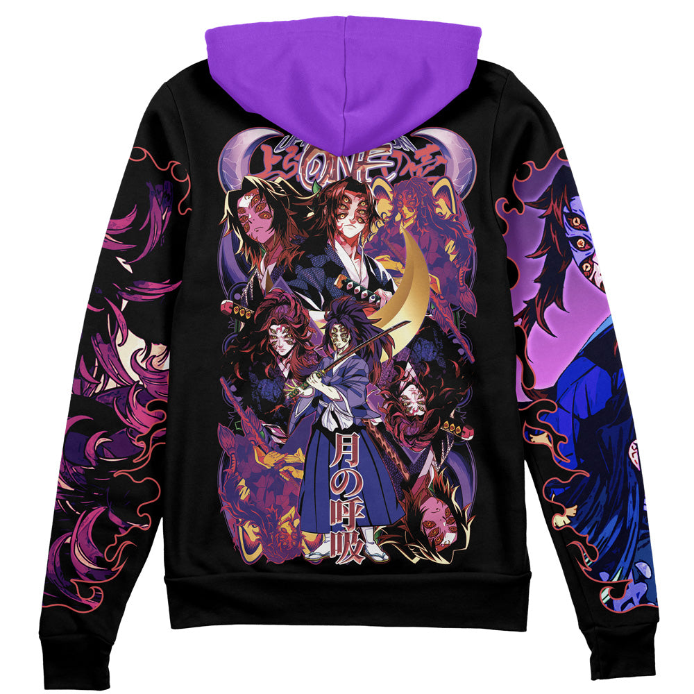 Kokushibo V3 Demon Slayer Streetwear Zip Hoodie Jacket