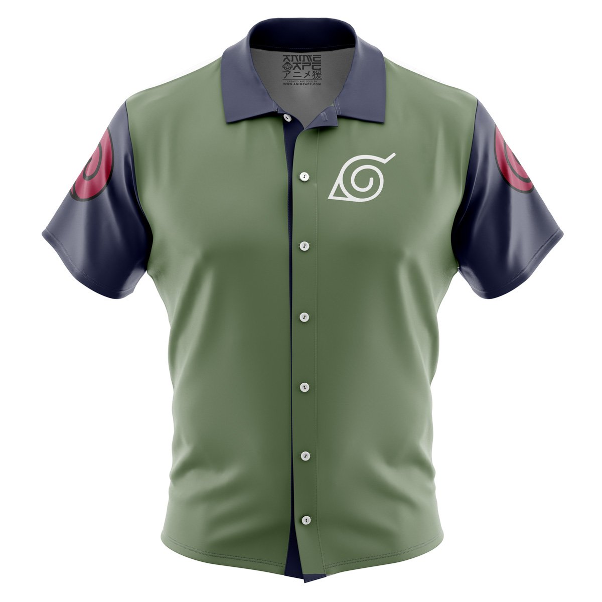 Konoha Jonin Shippuden Button Up Hawaiian Shirt