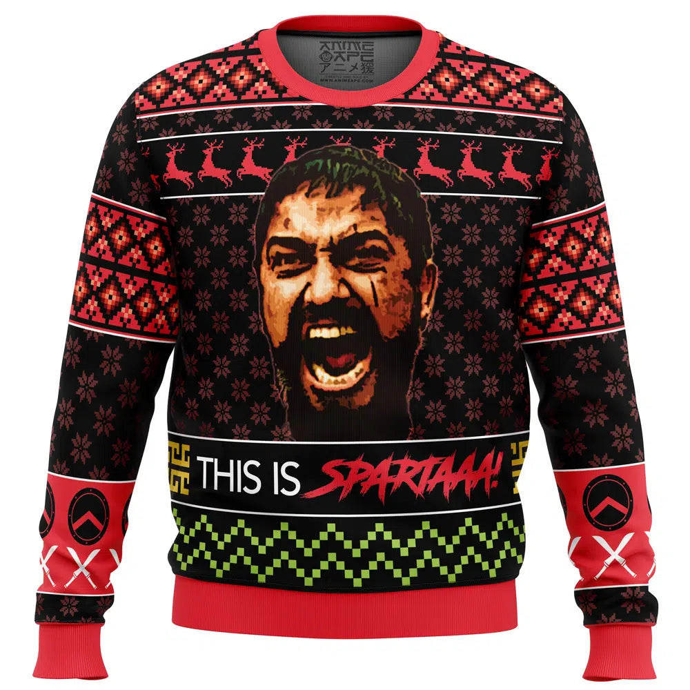 Christmas Leonidas This Is Sparta 300 Ugly Christmas Sweater