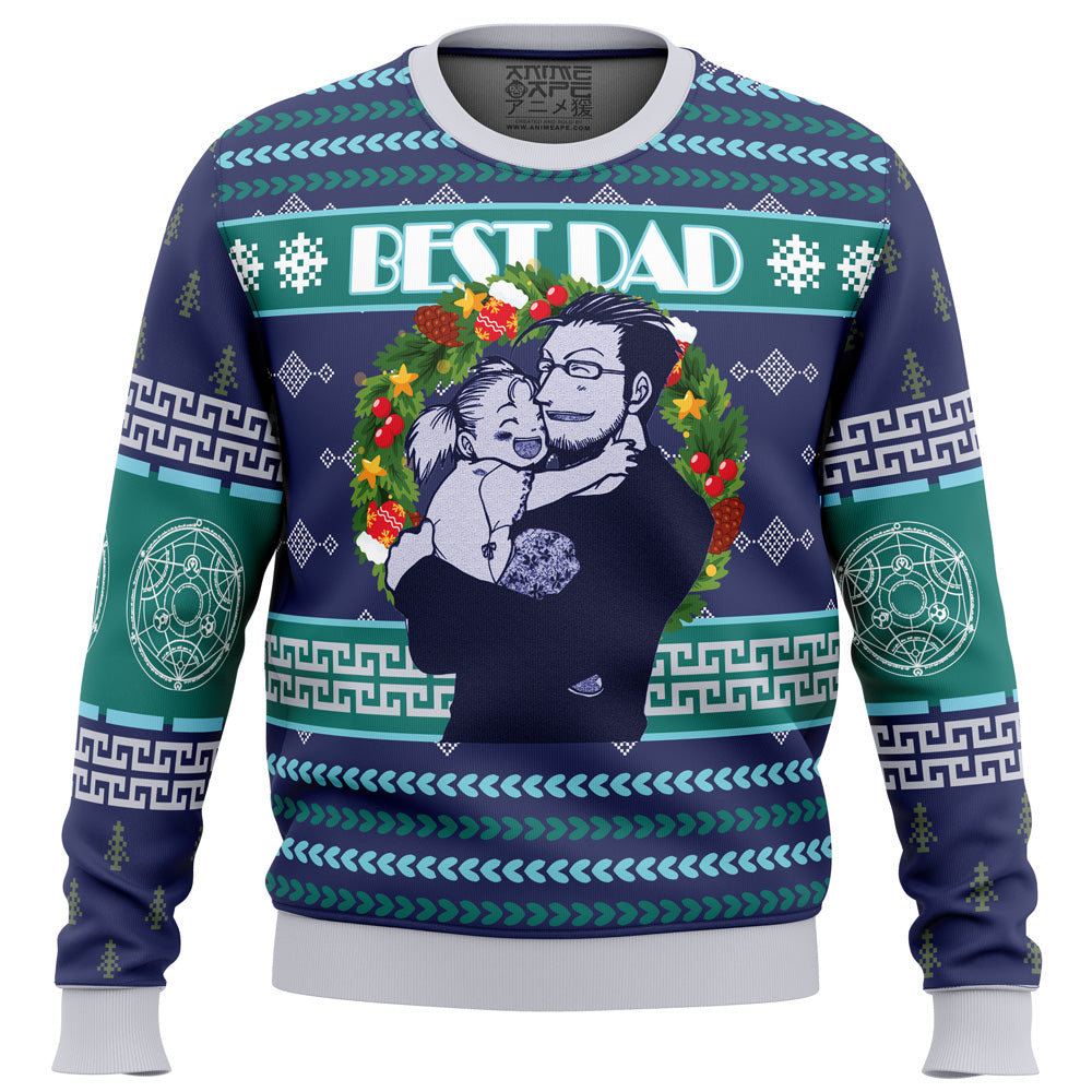 Christmas Maes Hughes Best Dad Fullmetal Alchemist Ugly Christmas Sweater