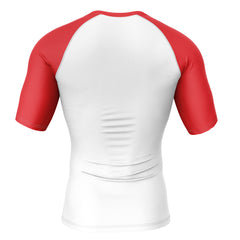 Saitama Oppai One-Punch Man Short Sleeve Rash Guard Compression Shirt