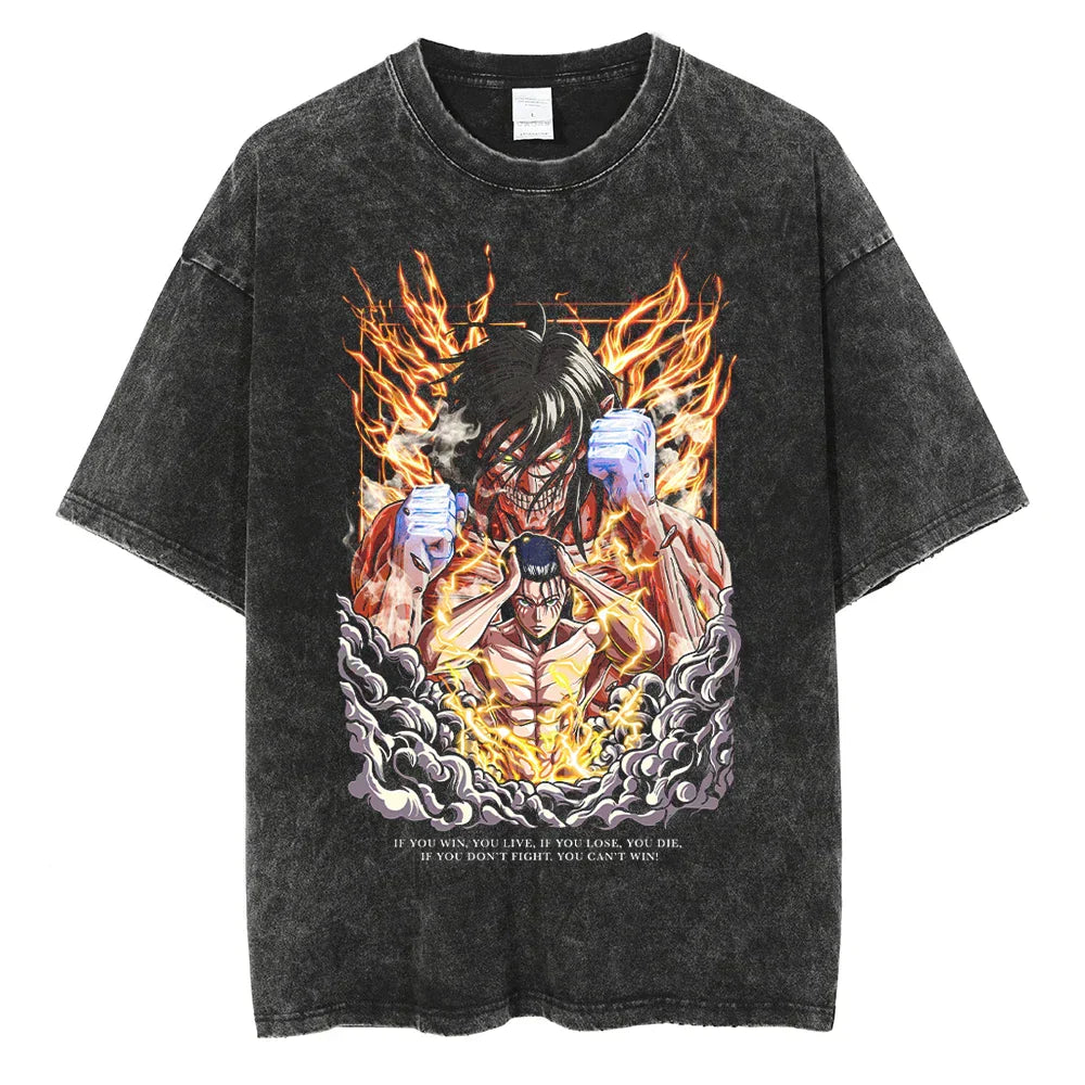  "Berserk Titan" Vintage Oversized T Shirt