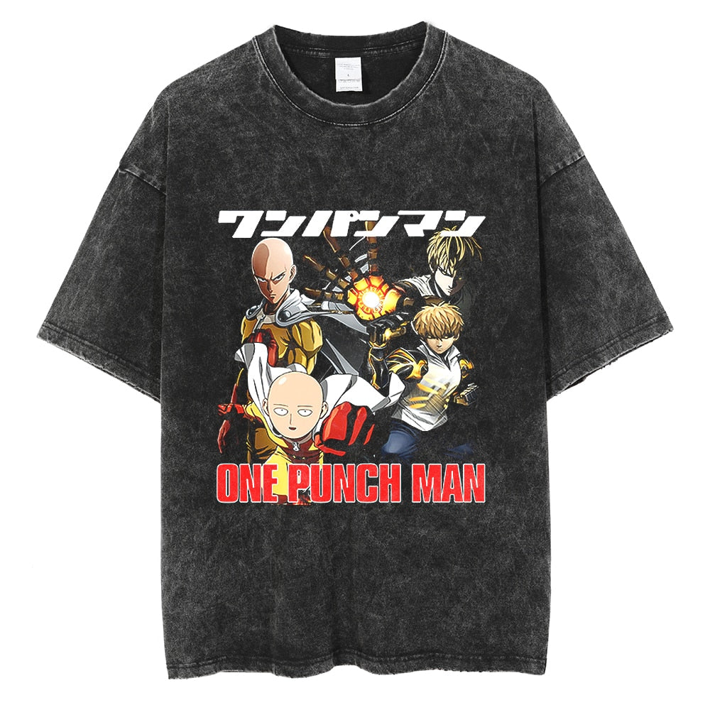  "Saitama V2" Vintage Oversized T Shirt