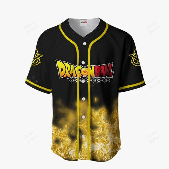 3D Anime Vegeta Super Saiyan Custom Fandom - Dragon Ball Baseball Tee - 