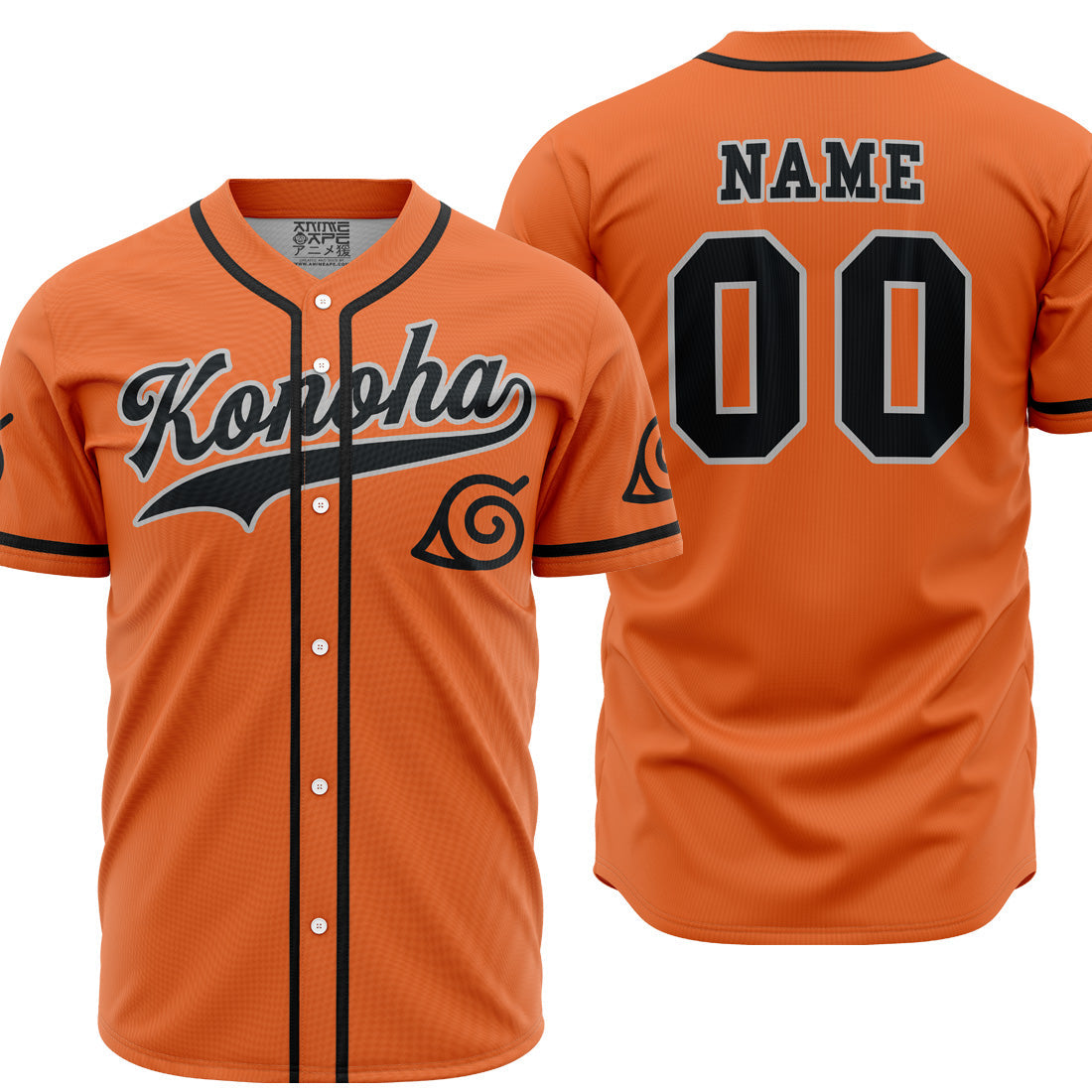 Personalized Konoha Shippuden Baseball Jersey