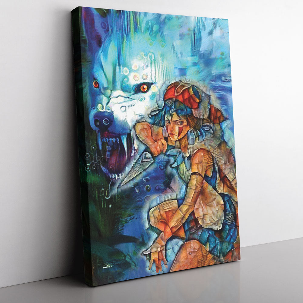Raging Princess Mononoke Studio Ghibli Canvas Print Wall Art