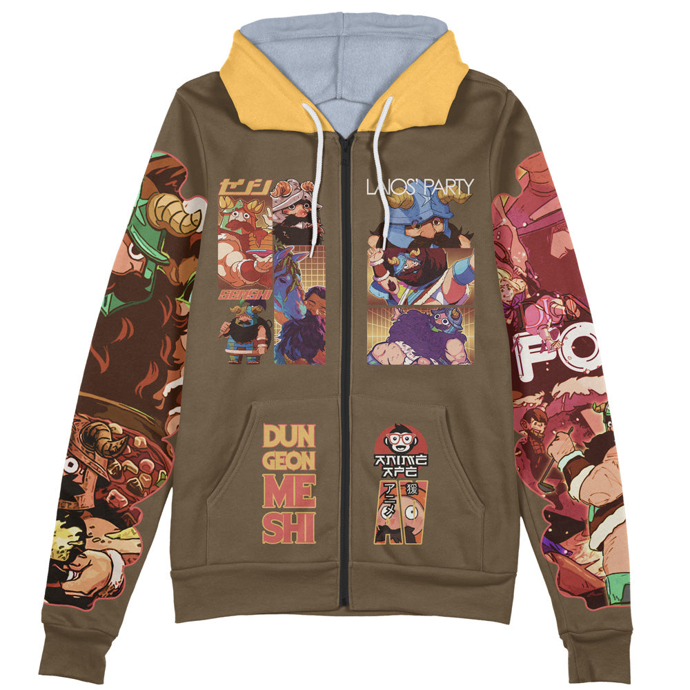 Senshi Delicious in Dungeon Streetwear Zip Hoodie Jacket