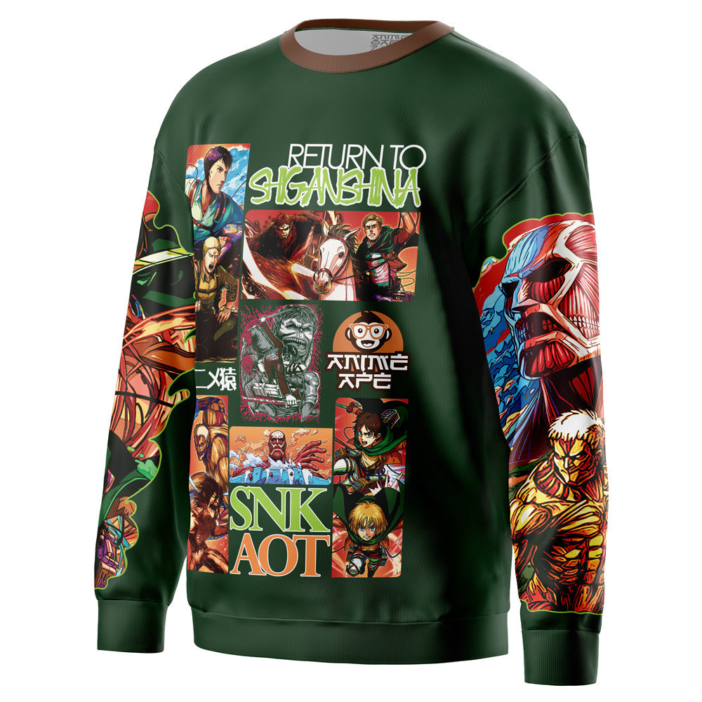 Return to Shiganshina Attack on Titan Streetwear Sweatshirt